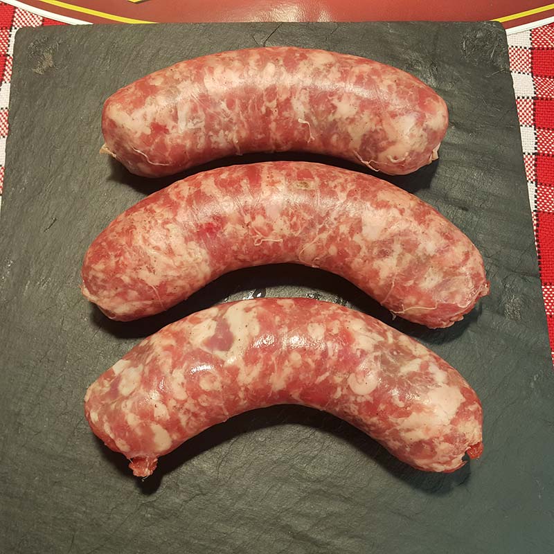 Saucisse et saucisson de la ferme à cuire