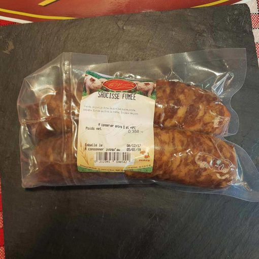 Saucisse fumée sous vide