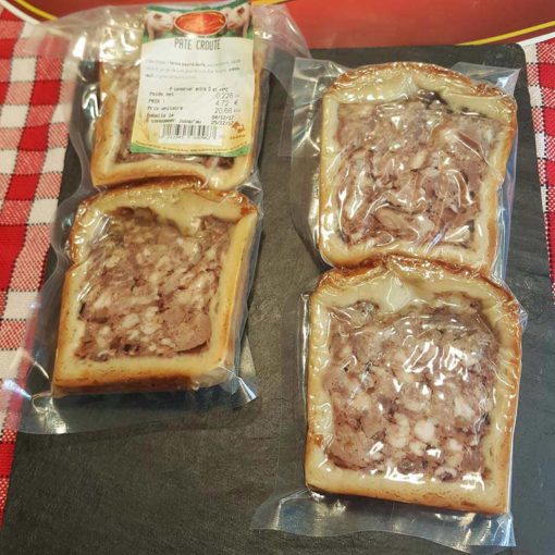 2 tranches de pâté croute sous vide
