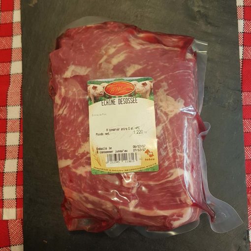 Échine désossée sous vide