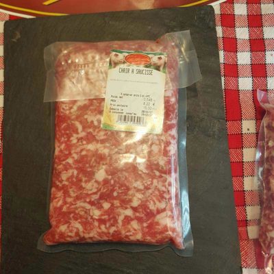 Chair à saucisse sous vide